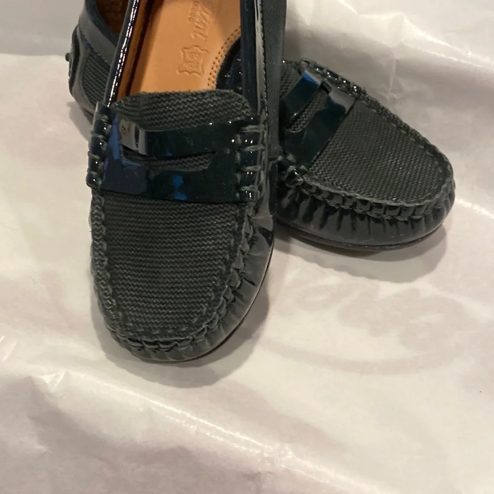 Venettini Black Girls Moccasin Loafers
